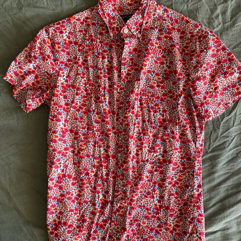 Mens J.Crew Flex short sleeve button up